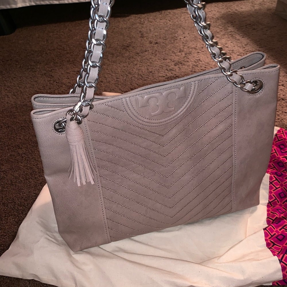 Tory Burch Distressed Leather Fleming Tote